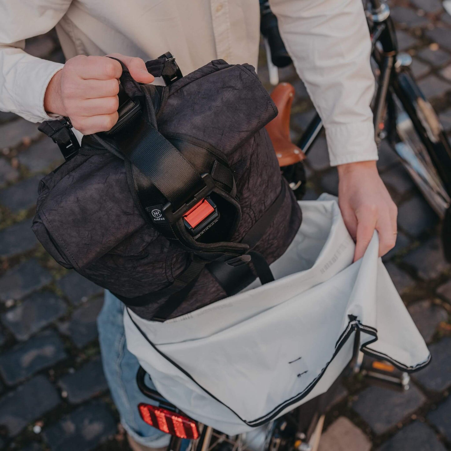 Rolltop + Fahrradhaken